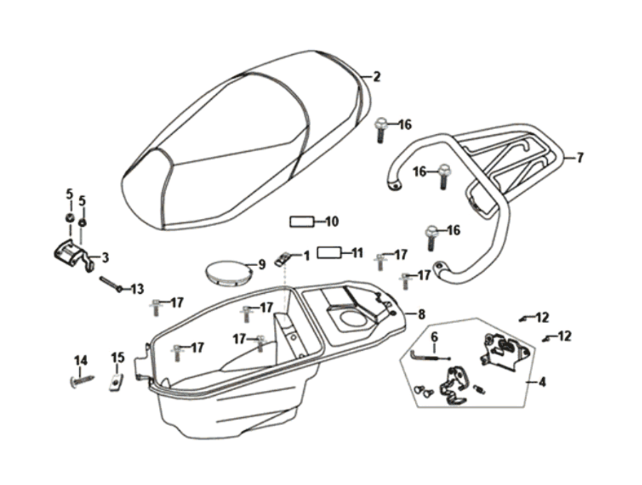 Helmbak Sym Fiddle II Euro 4