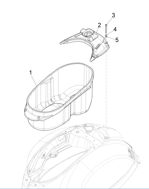 Helmbak Vespa GTS 125 IE ABS Euro 4 2019