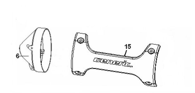 Hitteschild uitlaat Generic Roc 50 2-takt 2010 zilver 25