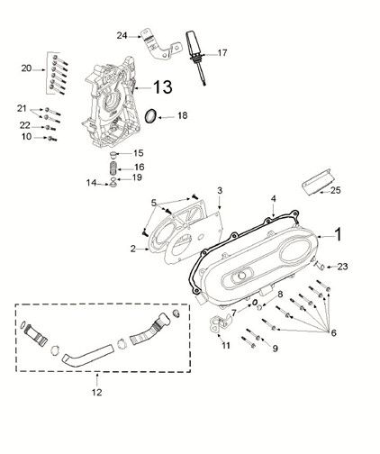 Housing cover Peugeot Speedfight 4 50i E5
