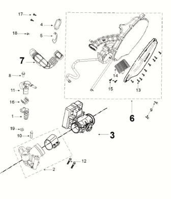 Injection system Peugeot Django 125 EFI E5 2021-2022