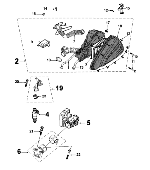 Injection system Peugeot Tweet 125 EFI YO N SBC E4 2018-2020