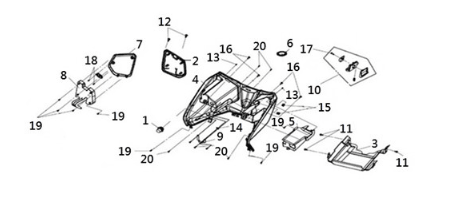 Inner box under cover Sym Joymax Z 125 E4