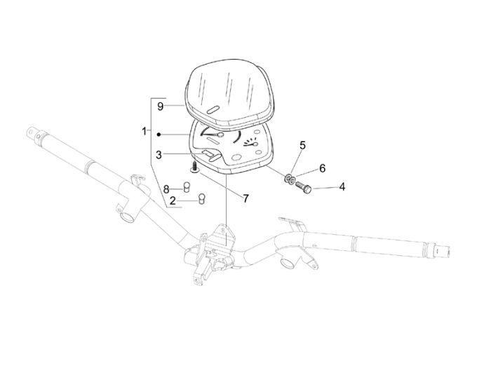 Kilometerteller - Cockpit Piaggio Liberty 4-takt