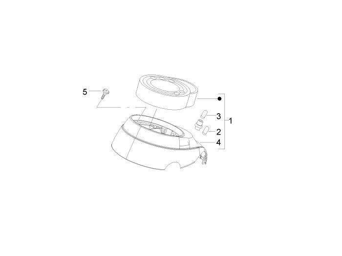 Kilometerteller - Cockpit Vespa LXV 4-takt 2V 25km/u
