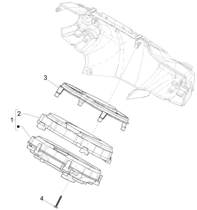 Kilometerteller - Cockpit Piaggio Medley 150 IE ABS Euro 4 2016-2020