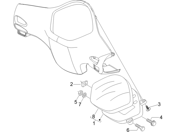 Kilometerteller - Cockpit Vespa GTS 250 ie 2005-2009 (met ABS)