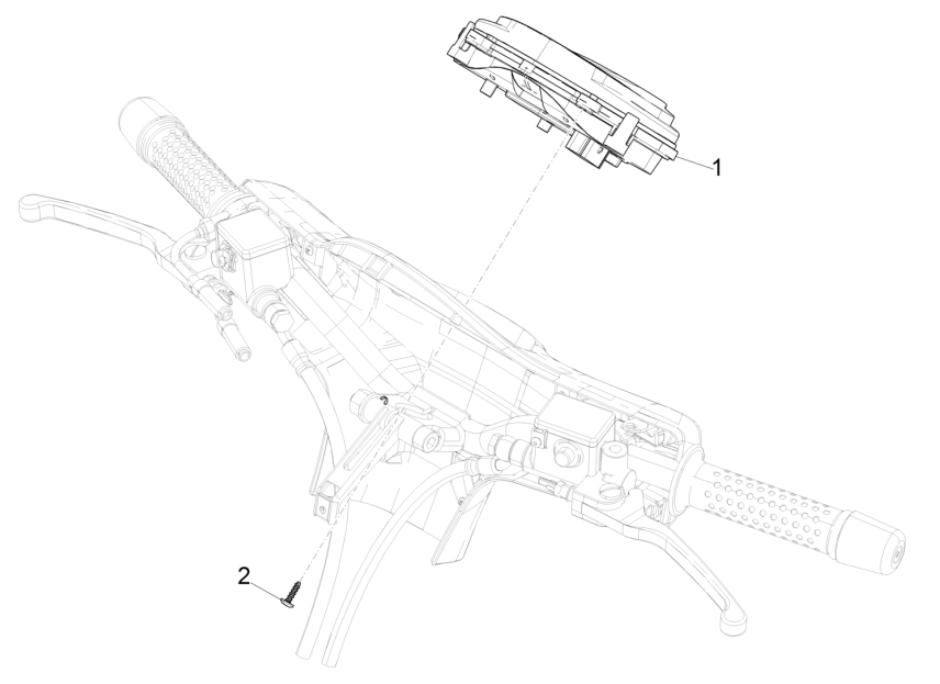 Kilometerteller - Cockpit Vespa GTS 125 IE ABS Euro 5 2021