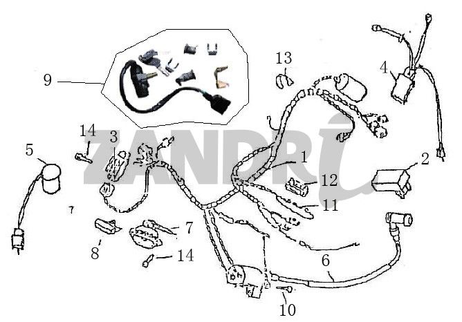 Kabelboom - Contactslot BTC Grande Retro GT1 blauw creme metallic