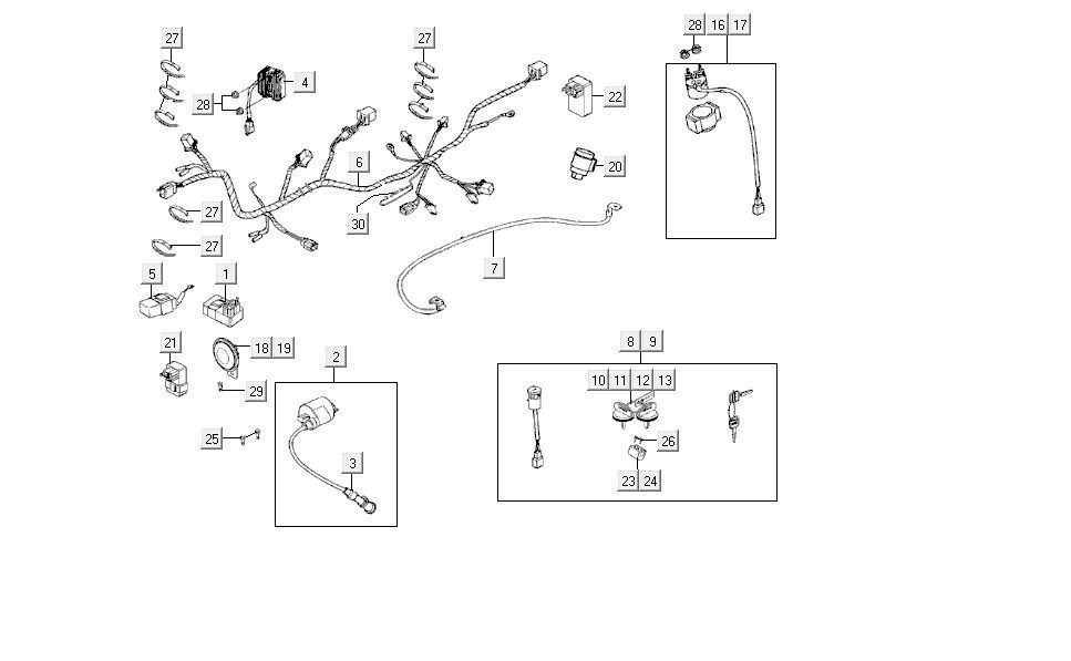 Kabelboom Kymco MXU 150