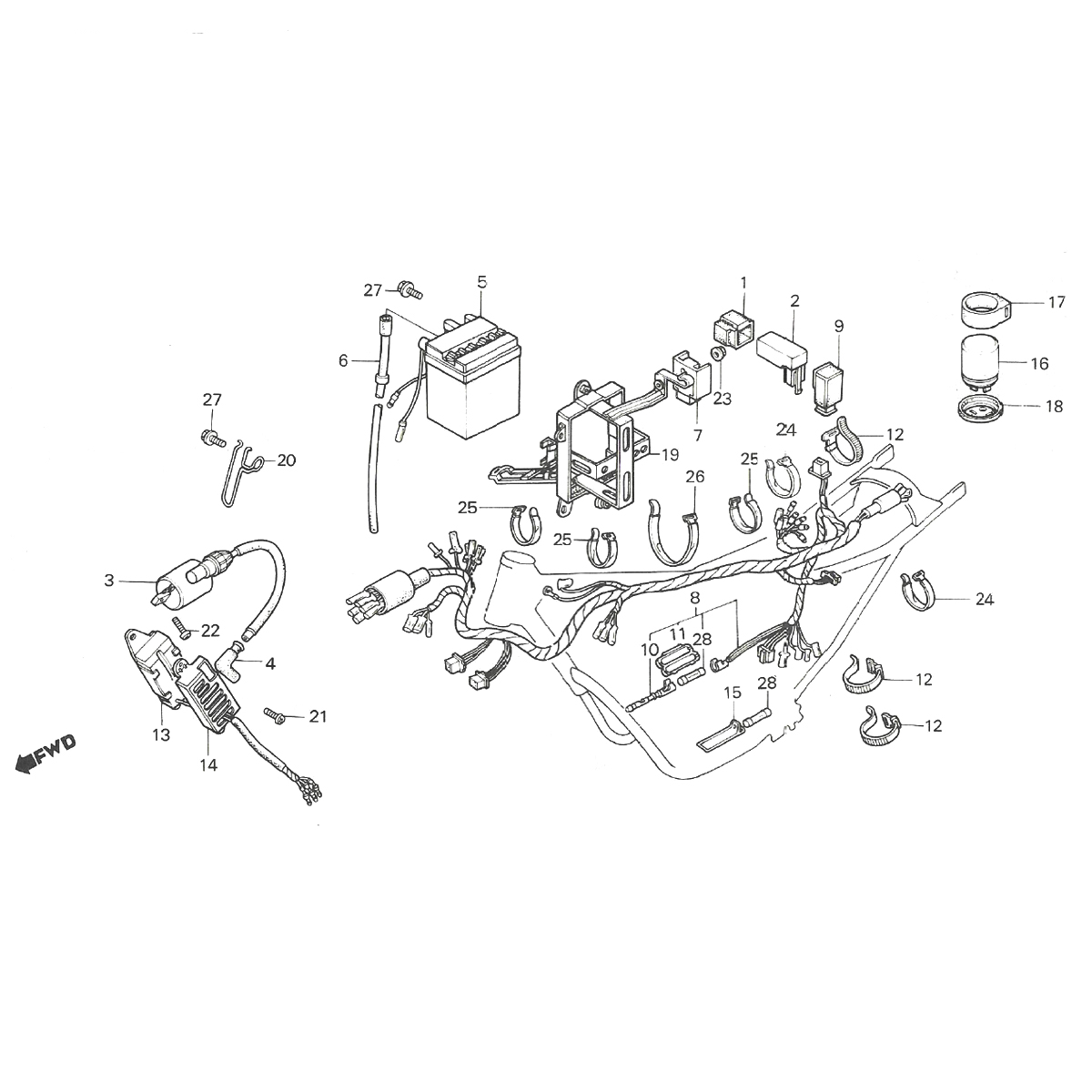 Kabelboom Honda MTX 50/ MTX 80