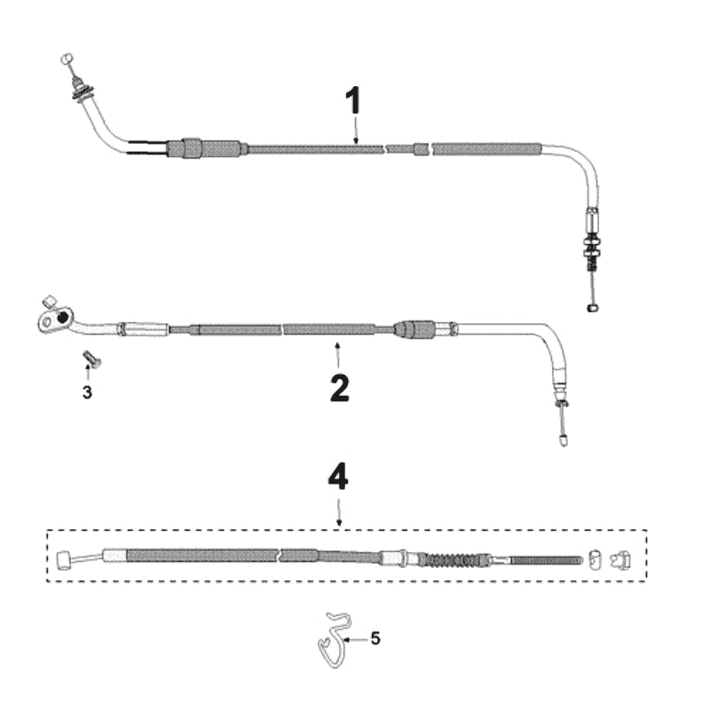 Kabels Peugeot Kisbee rood
