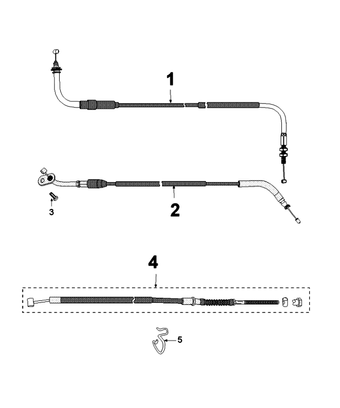 Kabels Peugeot Speedfight 4 50 4-takt AC Roodzwart