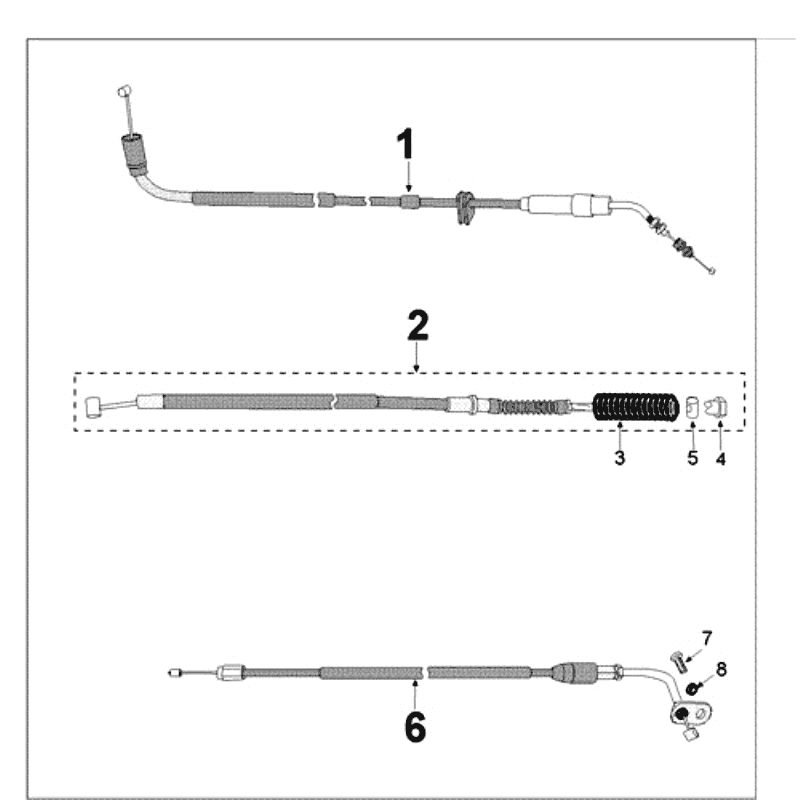 Kabels Peugeot Tweet old matzwart