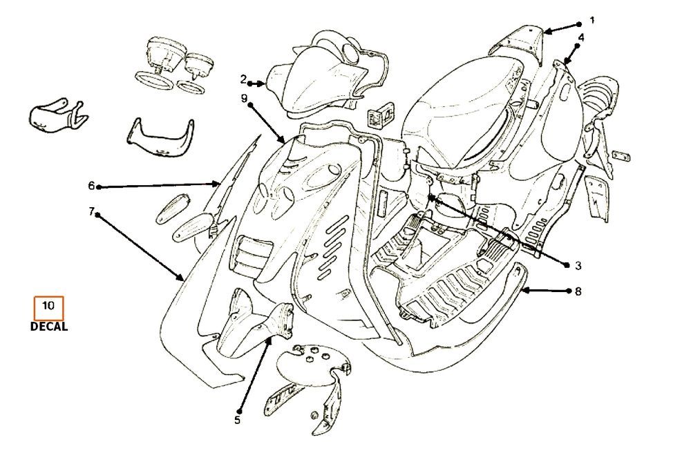 Kappen - Beplating 2 Beta Ark-k 50 2-takt LC 2004 blauw