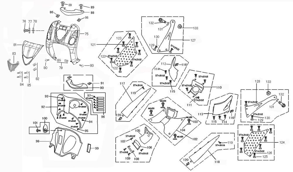 Kappen - Beplating China Retro Extra mat wit