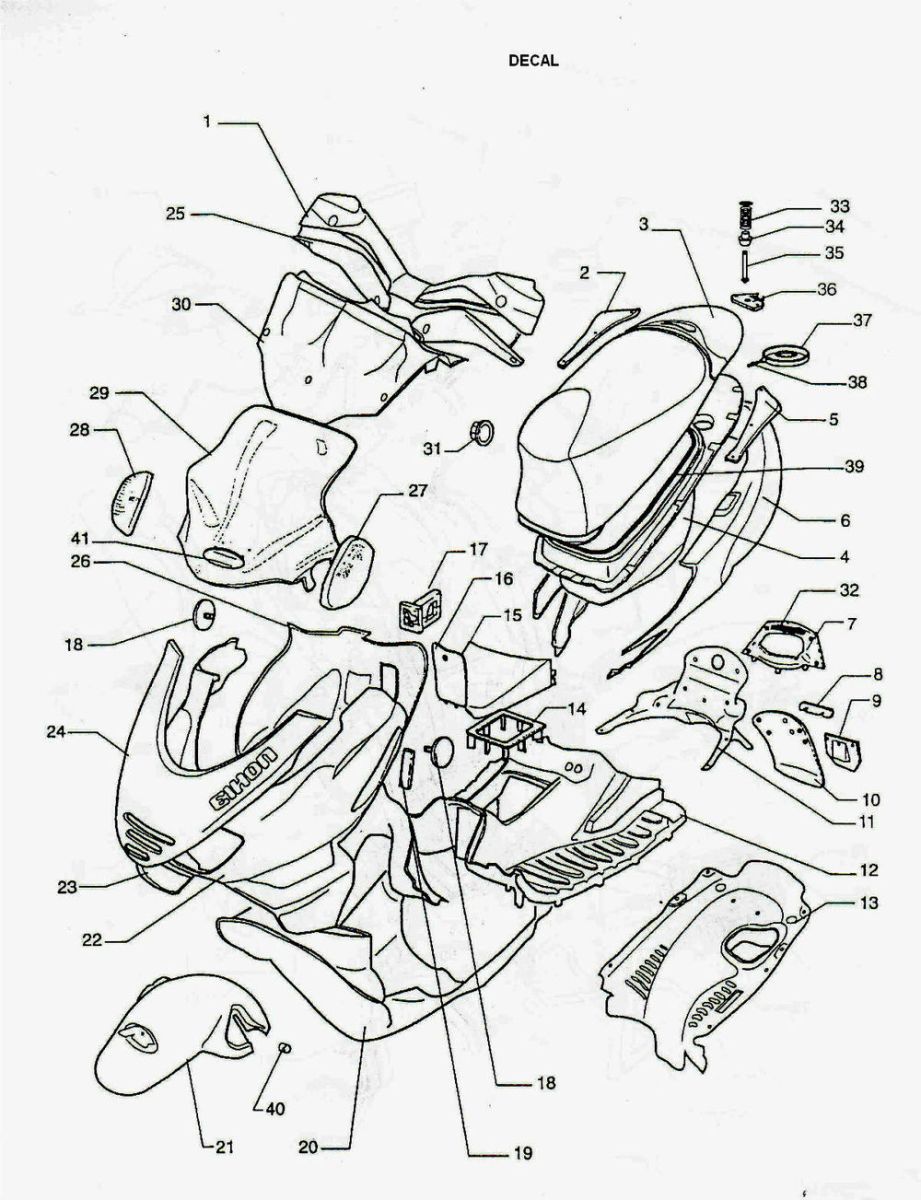 Kappen - Beplating Beta Ycon Team geel 2005 2-takt