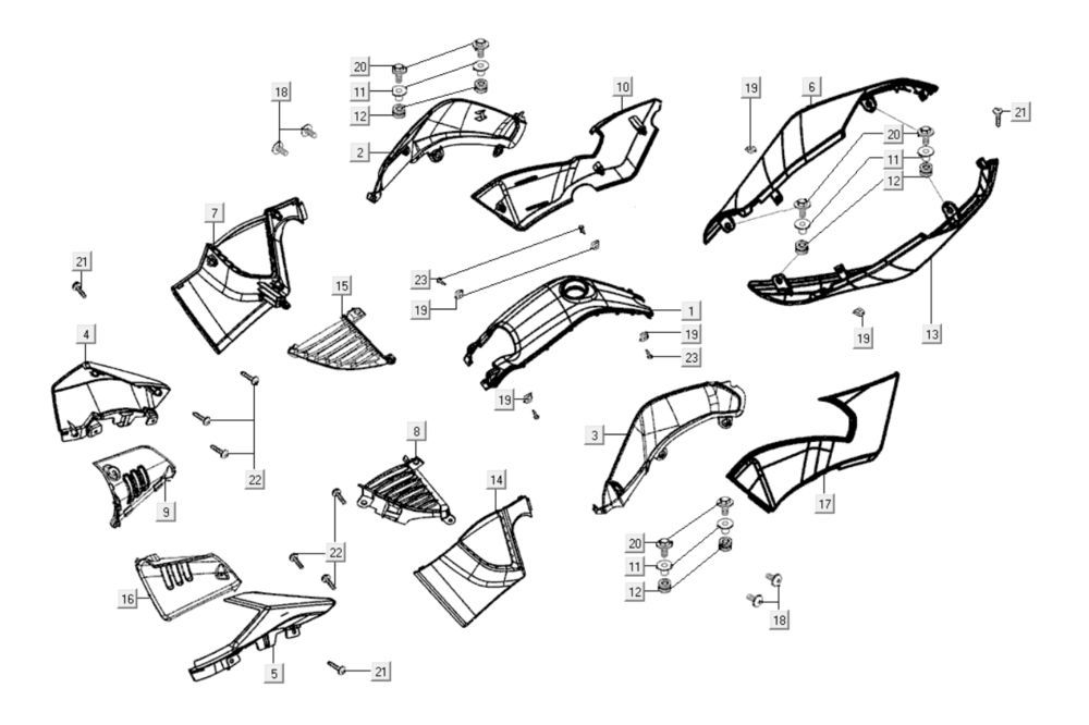 Kappen - Beplating Kymco K-Pipe 125