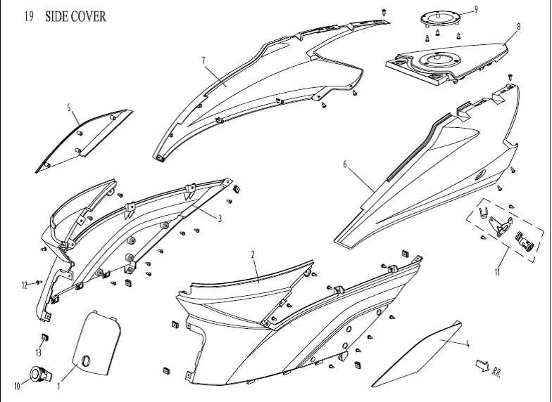 Kappen - Beplating midden China Venom groen