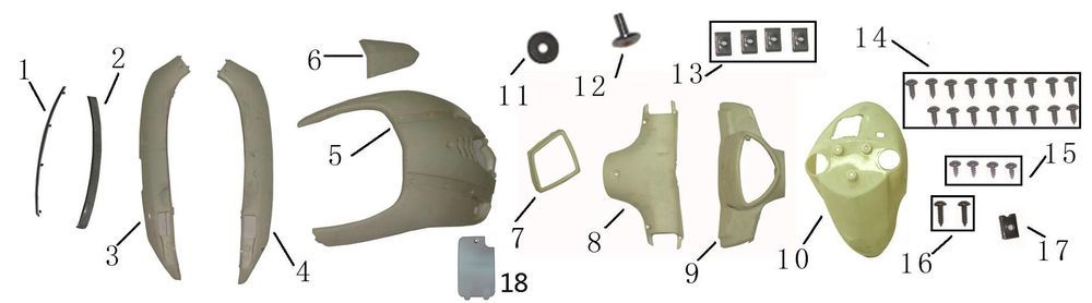 Kappen - Beplating voorzijde China E Nano