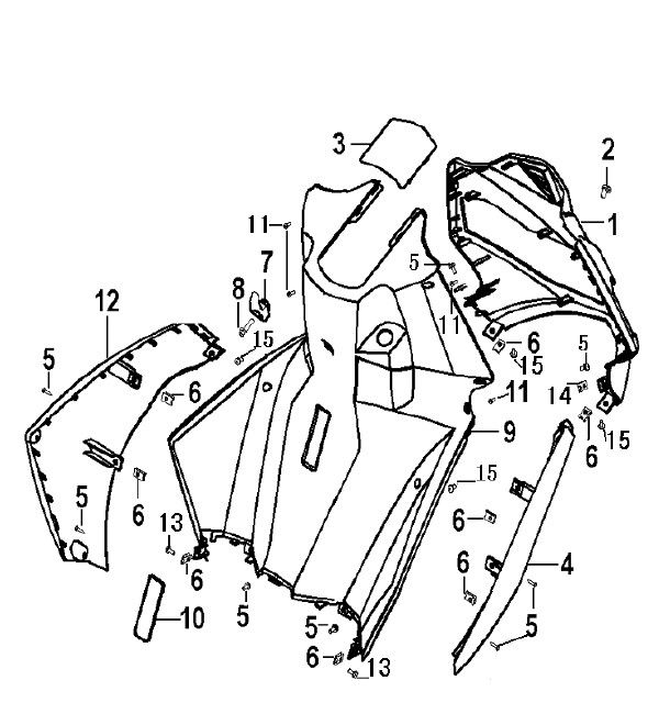 Kappen - Beplating voorzijde Generic Xor 50 2-takt 2009 geel