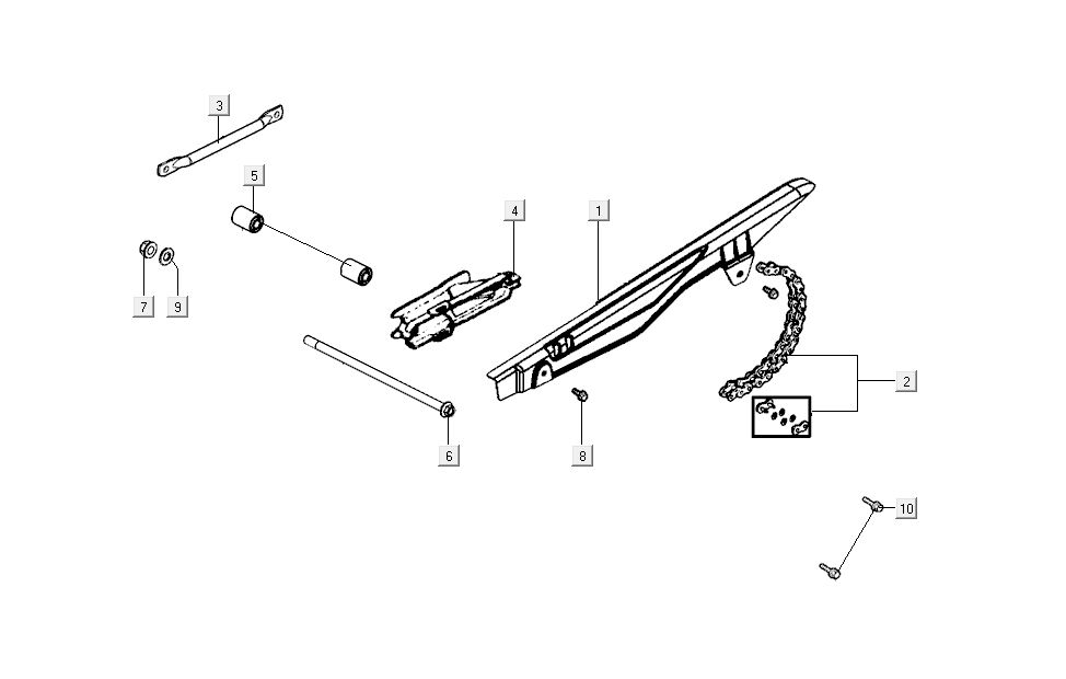 Ketting - Kettingspanner Kymco K-Pipe 4-takt Glans Zwart