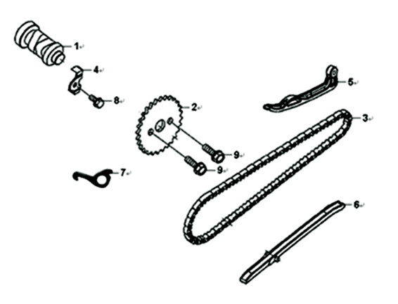 Ketting / kettingspanner Sym Symphony ST 200I