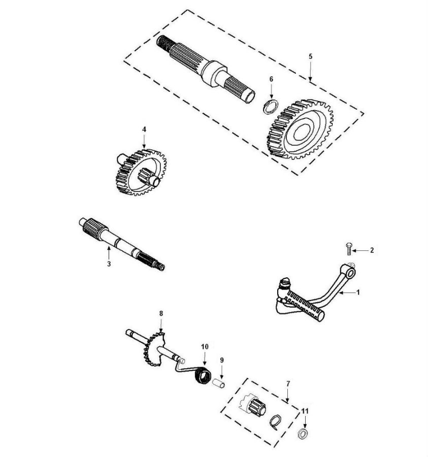 Kickstarteras - Kickstartpedaal - Tandwielen  Peugeot Tweet 50 4-takt AC