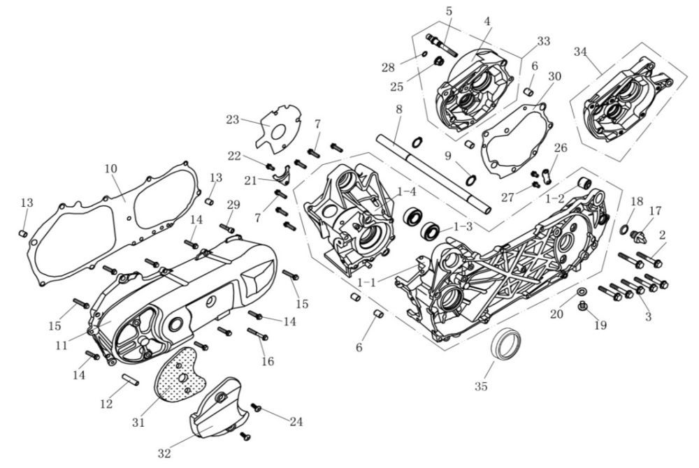 Startmotor - Kicksteras China Venom zwart