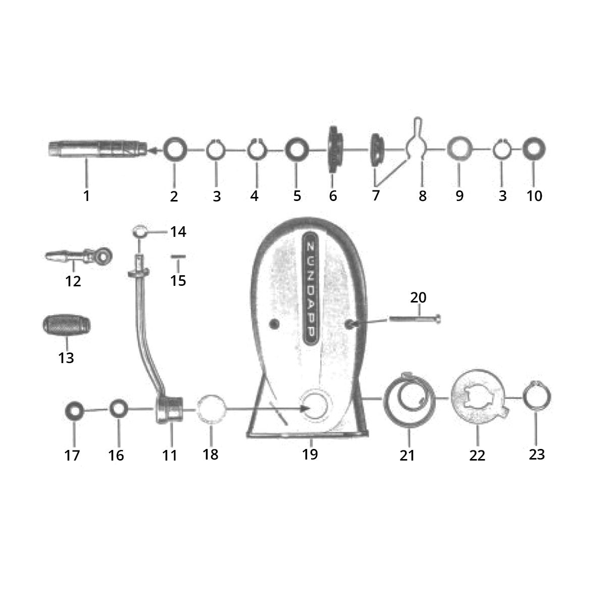 Kickstarterdeksel - Kickstarterdelen Zundapp C50 Sport 517-21LA