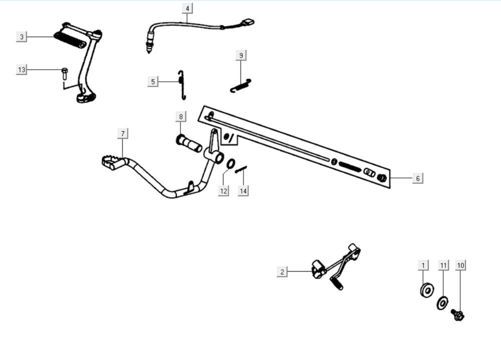 Kickstartpedaal Kymco K-Pipe 125