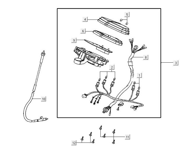 Kilometerteller - Cockpit Agility 16+ 125 Mat Metallic Silver