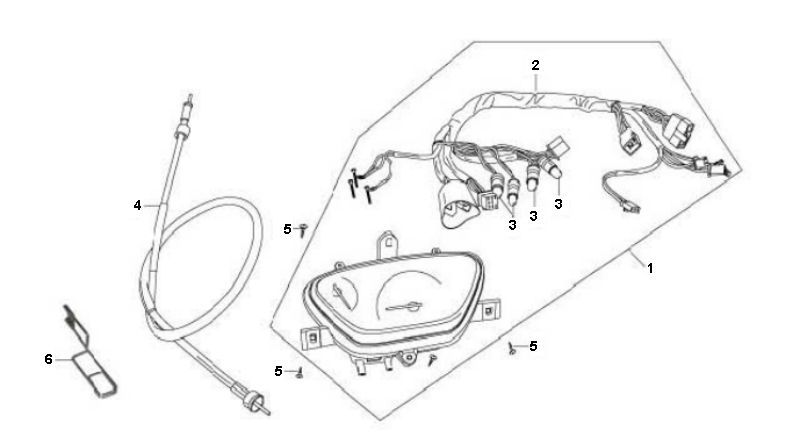 Kilometerteller - Cockpit Berini Speedy 4-takt