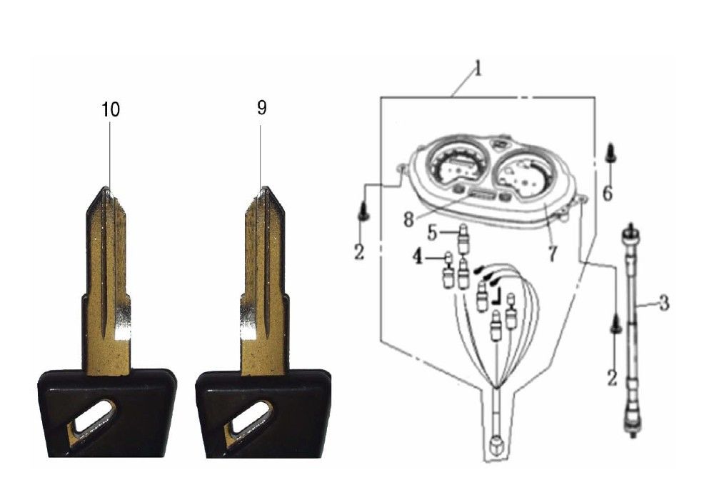 Kilometerteller - Cockpit Generic Cracker 50 2-takt zwart 2010