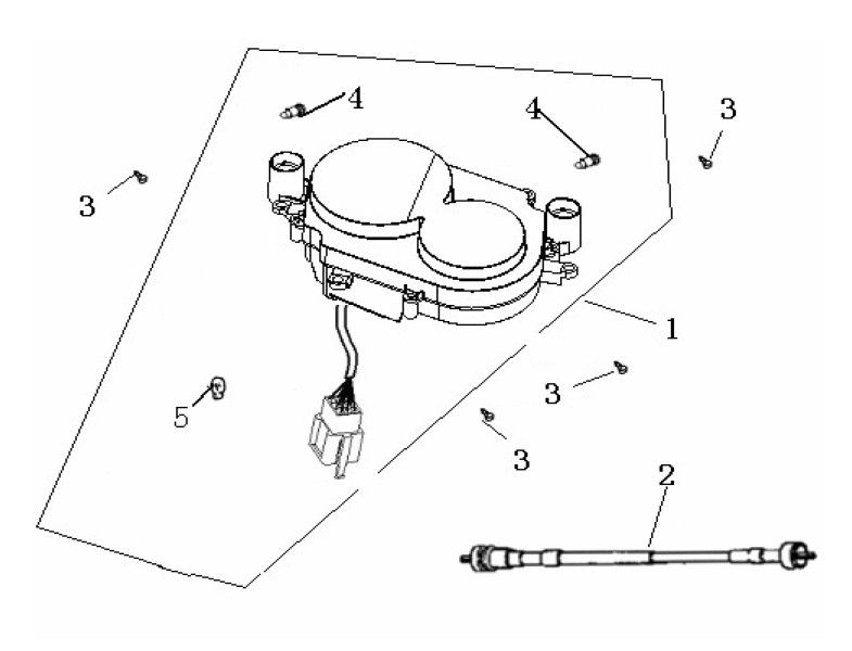Kilometerteller - Cockpit Generic Ideo 50 2-takt 2010 zwart