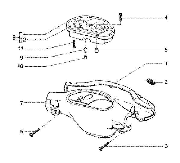 Kilometerteller - Cockpit Gilera Runner FXR 180 2-takt