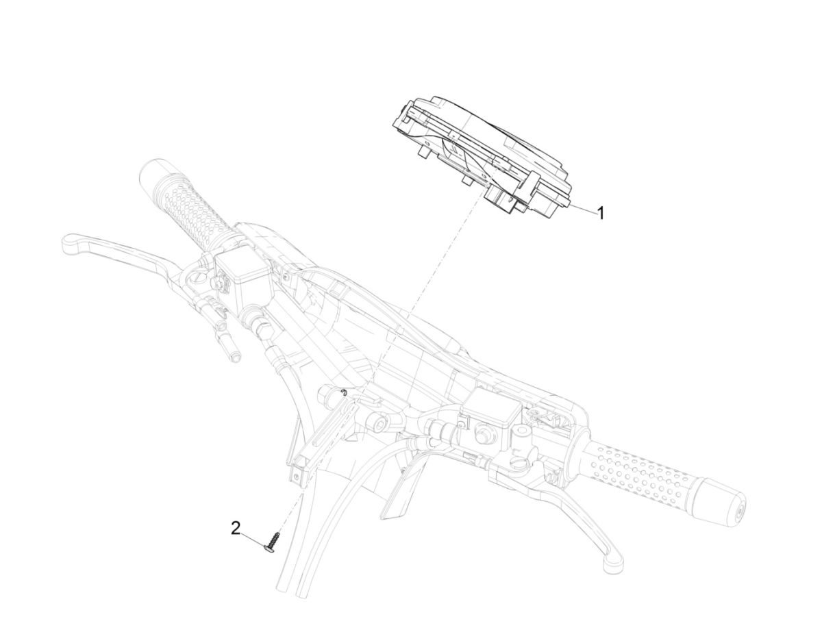 Kilometerteller - Cockpit Vespa GTS 300 HPE 4V IE ABS Euro 4 2019