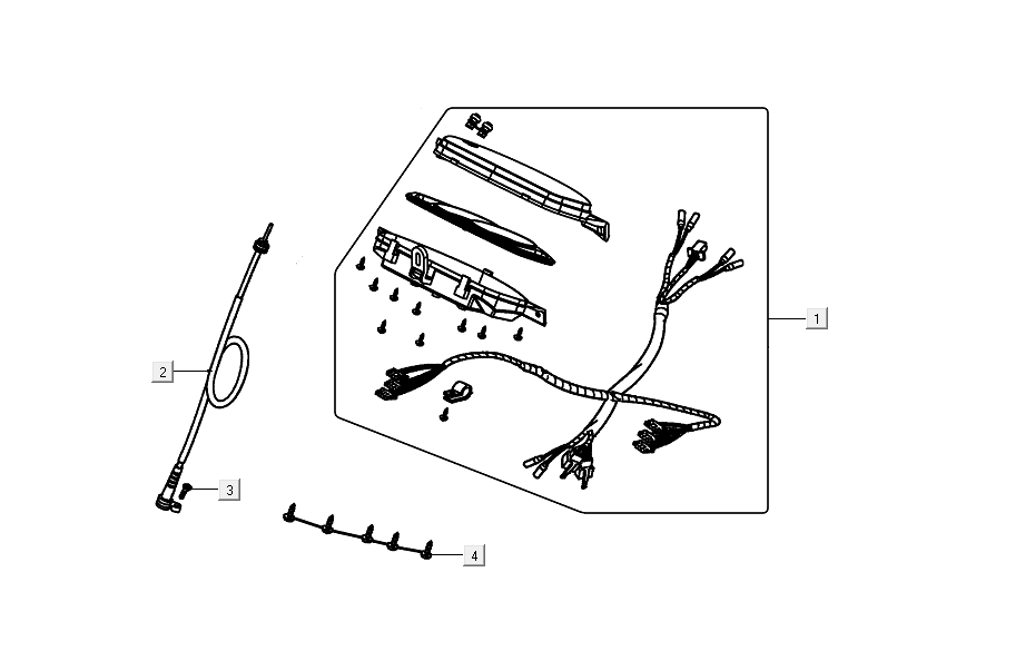 Kilometerteller - Cockpit - Kilometertellerkabel Kymco VP50i Euro 4 oak metallic