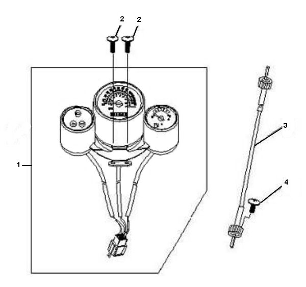 Kilometerteller - Cockpit Viraggio Sensa 4-takt