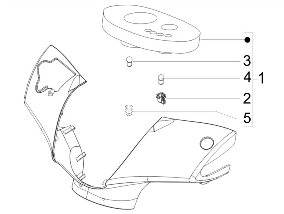 Kilometerteller - Cockpit Piaggo Zip 50 4-takt IGET 3V Euro 5