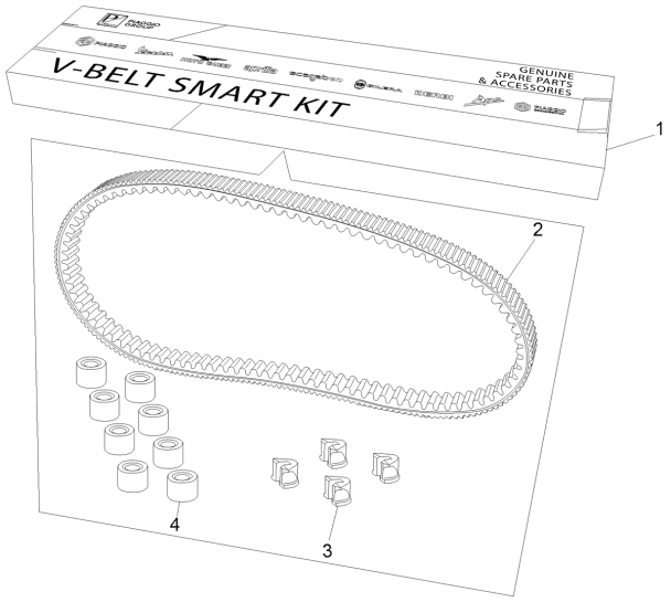 Kit v-snaar - Variateurrollen Piaggio MP3 500 LT Business 2014-2016