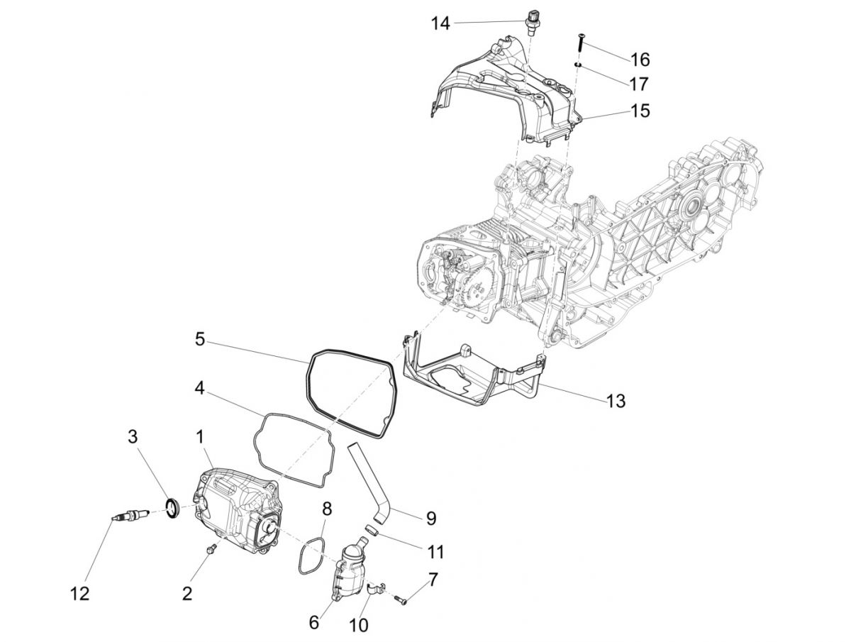 Kleppendeksel Vespa Sprint 125 3V IE ABS Euro 5 2021
