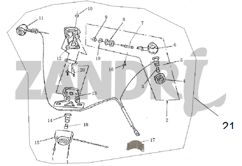 Knipperlichten achterzijde - Achterlicht BTC Grande Retro GT1 blauw creme metallic