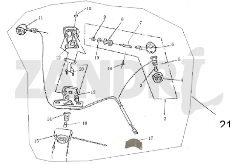 Knipperlichten achterzijde - Achterlicht BTC Grande Retro wit zwart