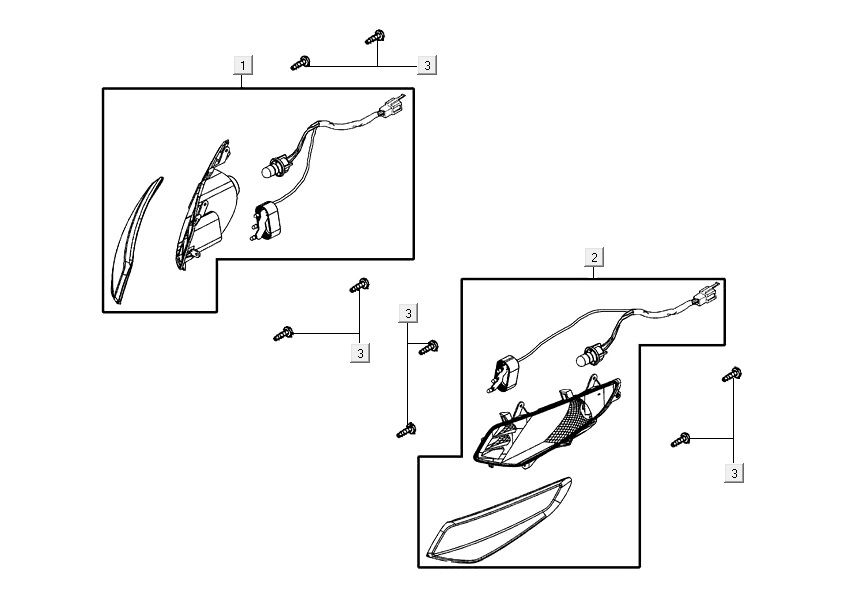 Knipperlichten voorzijde Agility 16+ 125 Mat Metallic Silver