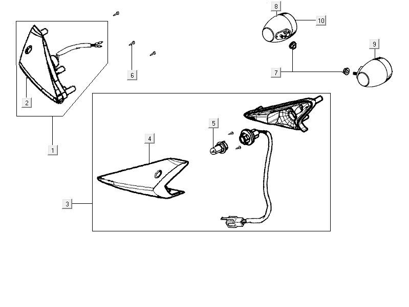 Knipperlichten Kymco Delivery 4-takt wit
