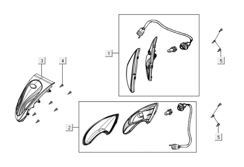 Knipperlichten voorzijde Kymco People One 125i