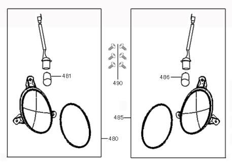 Knipperlichten AGM Retro Extra mat creme