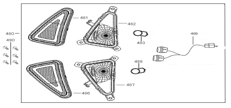 Knipperlichten AGM Star 50 creme terra