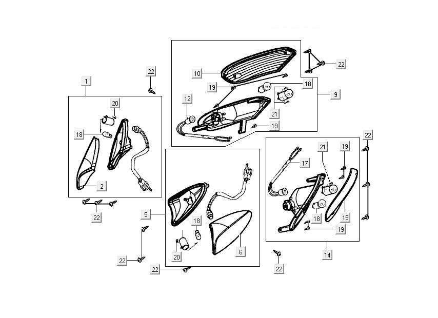 knipperlichten Kymco Grand Dink 2-takt Champagne